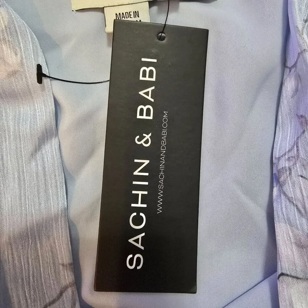 NWT Sachin & Babi Kayla Halter Wildflowers Blue Floral Sleeveless Holiday Dress - Picture 12 of 14